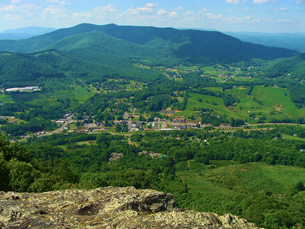 ashe county and view of west jefferson